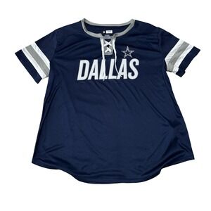 Dallas Cowboys Authentic NFL Lace Up Top Jersey Women's Size XL 23 x 28